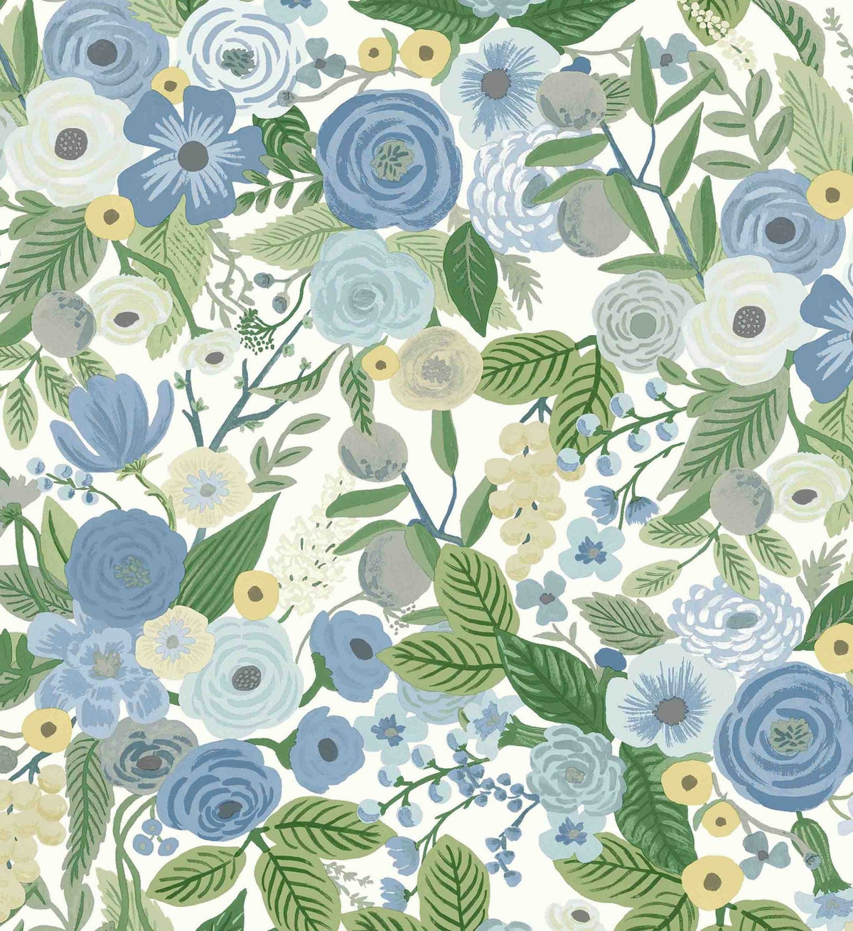 Cloverpaperco™ - Garden Party Peel & Stick Wallpaper - Blue & Green